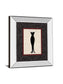 Fashion Dress I By Susan Osbourne Mirror Framed Print Wall Art - Black