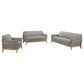 Vaughn - Fabric Upholstered Flared Arm Sofa Set