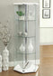 Zahavah - 4-Shelf Hexagonal Clear Glass Curio Cabinet