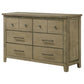 Hazlewood - 6-Drawer Bedroom Dresser Cabinet - Vineyard Oak