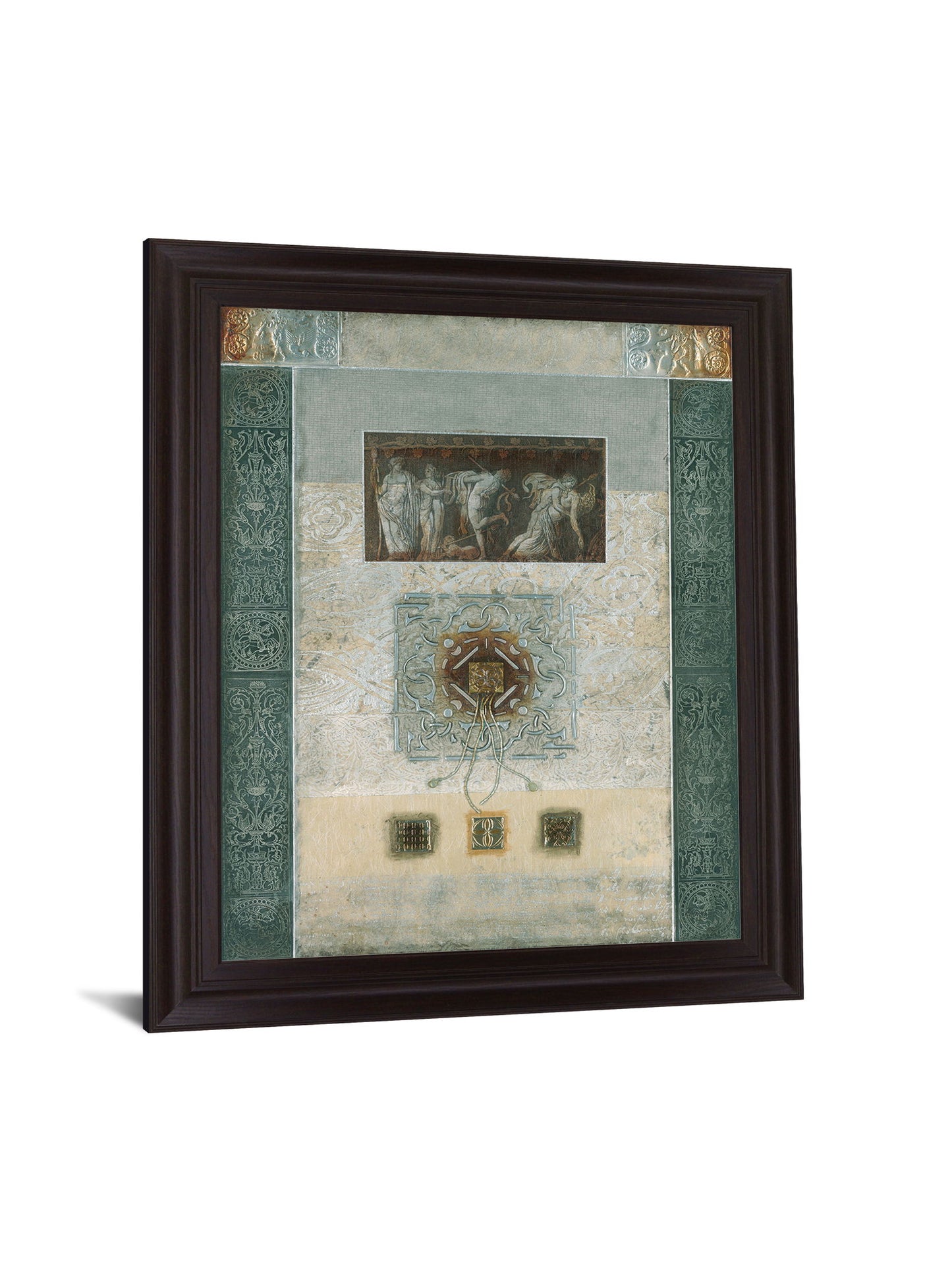Grecian Relief - 28" x 34" Framed Wall Art - Beige