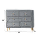 Valda - Dresser - Light Gray Fabric