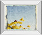 Blackeyed Susan's I By Meghan Mc Sweeney - Mirror Framed Print Wall Art - Light Blue