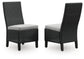 Beachcroft - Side Chair With Cushion (Set of 2) - Black / Light Gray