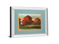 Tress In Motion By Alison Pearce - Mirror Framed Print Wall Art - Light Blue