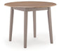 Harperfeld - Round Dining Room Drop Leaf Table - Natural / Gray