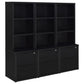 Westpark - 3 Piece Wall Unit Bookcase Set With USB