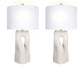 "Eclipse Harmony" Ceramic Table Lamp (Set of 2) - White Rock