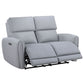 Jeromie - Power Motion Loveseat With USB Port - Gray Synthetic Leather