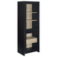 Denison - 67" 2-Door Media Tower Storage Cabinet - Black