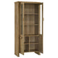 Adina - Tall Display Cabinet - Distressed Light Brown