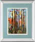 Eclectic Forest By Rebecca Meyers - Mirror Framed Print Wall Art - Light Blue