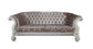Versailles - Sofa With 7 Pillows - Ivory Fabric & Bone White
