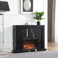 Drisana - Fireplace - Black Mirrored