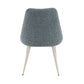 Laela - Side Chair Set of 2) - Light Blue Boucle & White