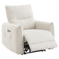 Lalisa - Power Motion Recliner With USB Port - Cream Chenille