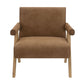Zoey - Accent Chair - Chocolate Suede & Oak