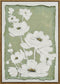 "Blossom Serenity I" Hand-Embellished Canvas In Frame - Green / White