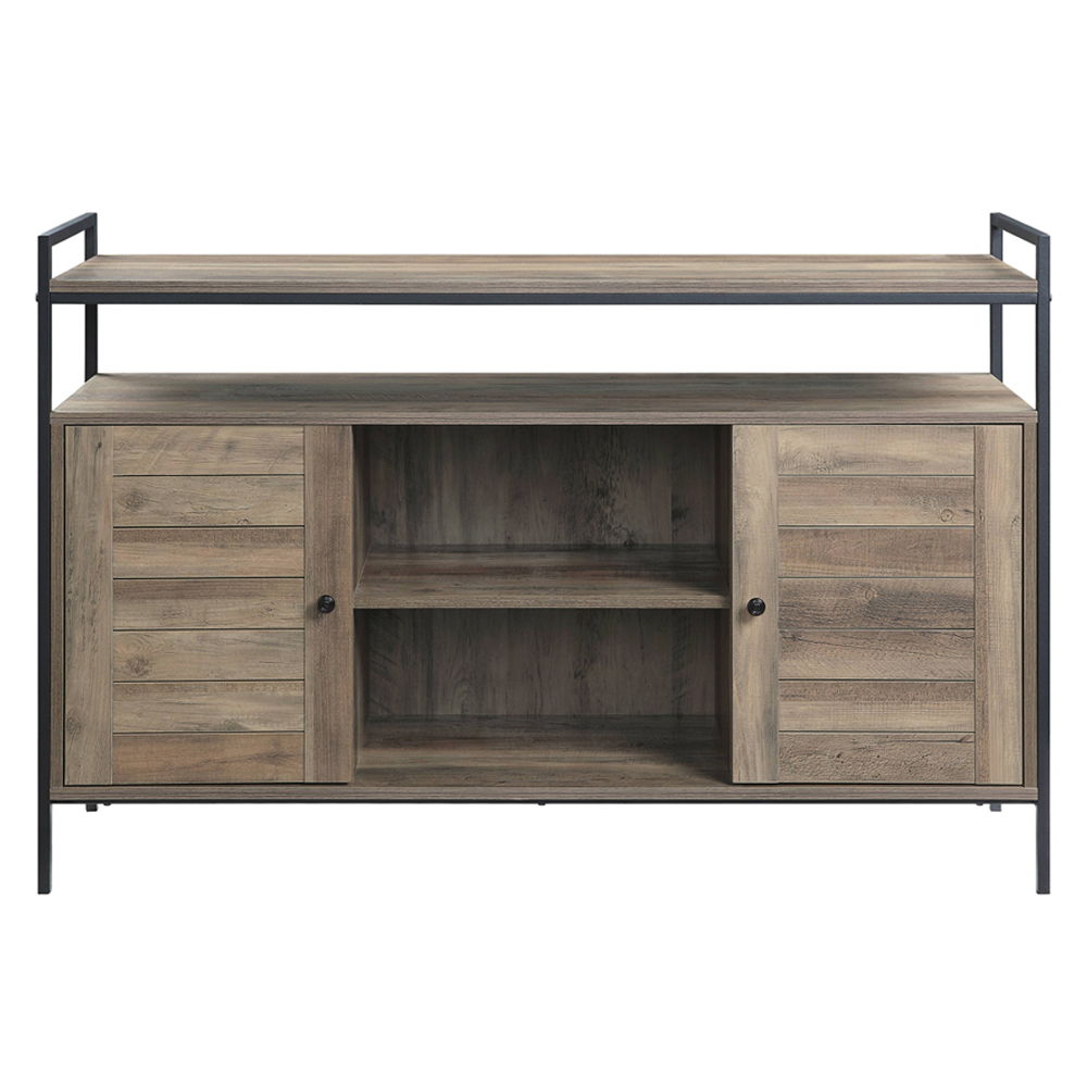 Baina - TV Stand - Rustic Oak & Black