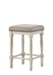 Tasnim - Counter Height Stool (Set of 2) - Tan Fabric & Antique White