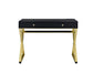 Coleen - Writing Desk With USB Same Ac00894) - Black & Brass
