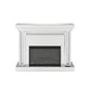 Nysa - 42" Fireplace - Mirrored & Faux Crystals