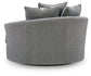 Creston Heights - Oversized Swivel Accent Chair - Smolder