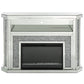 Noralie - 51" Fireplace With LED - Mirrored & Faux Diamonds
