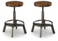 Torjin - Swivel Stool (Set of 2) - Dark Brown
