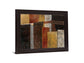 Burnished Geometry - 28" x 34" Framed Wall Art - Dark Brown