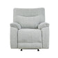 Chablis - Glider Recliner With Heat And Massage - Mist Gray