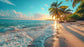 Beautiful Coast (Framed) - Light Blue