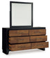 Kraeburn - Dresser And Mirror - Brown / Black