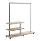 Brantley - 66" Hanger Rack - Oak & Sandy Gray