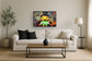 Neon Fortune Fowl - 25" x 37" Framed Wall Art - Black
