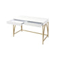 Lightmane - Writing Desk Same Ac00900) - White High Gloss & Gold