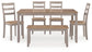 Harperfeld - Dining Room Table Set (Set of 6) - Natural / Gray