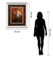 Sax Man By Delancy - Mirror Framed Print Wall Art - Orange