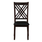 Katrien - Side Chair (Set of 2) - Black Synthetic Leather & Espresso