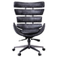 Megan - Office Chair - Vintage Black Top Grain Leather & Aluminum