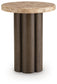 Darimore - Chair Side End Table - Burnished Brown