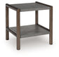 Kallenny - Rectangular End Table - Brown / Gray