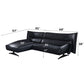 Maeko - Sectional Sofa - Dark Gray Top Grain Leather