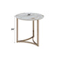 Zaidee - 23.5" End Table - Sintered Stone & Champagne