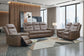 Keldon - Reclining Sofa With Power Footrest - Brown