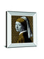 Gilded Earring (After Jan Vermeer) By Eccentric Accents - Mirror Framed Print Wall Art - Dark Brown