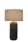 Ribbed Essence Ceramic Table Lamp (Set of 2) - Ribbed Stonewash