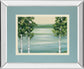 Quiet Lake By Rita Vindeszia - Mirror Framed Print Wall Art - Light Blue