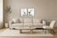 Hand Painted Textured Canvas in Frame (Set of 2) - Beige