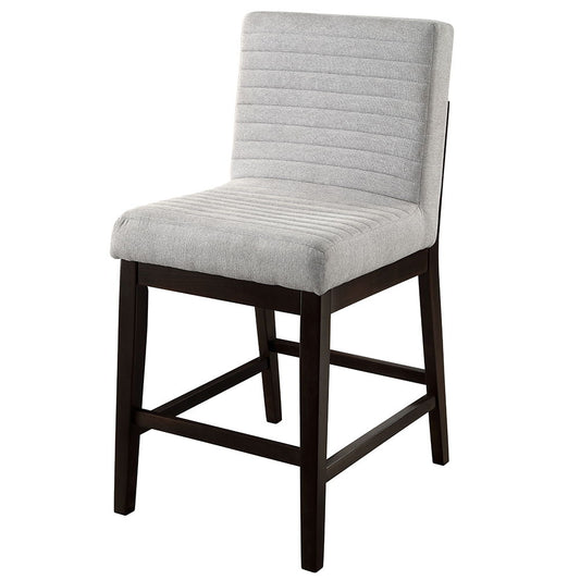 Edwyn - Counter Height Chair Set of 2) - Gray Linen & Espresso
